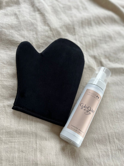 Glow Body Tanning Mousse + Applicator Mitt