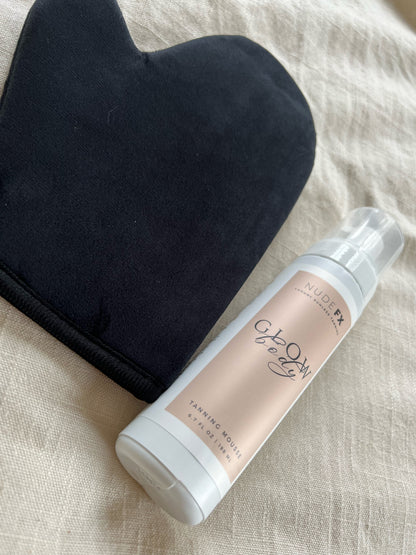 Glow Body Tanning Mousse + Applicator Mitt